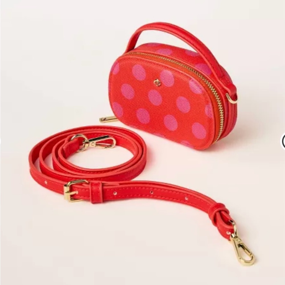 NWT! Kate Spade x Target Red Pink Polka Dot Mini Crossbody Bag Sold Out - Picture 2 of 5